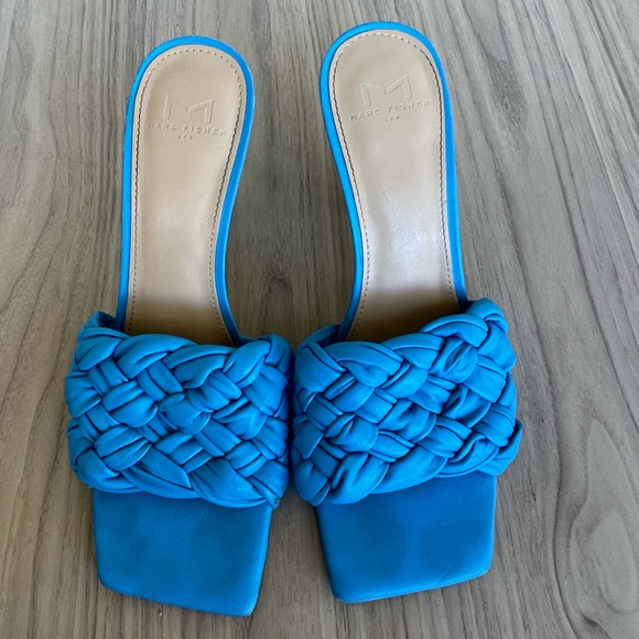 Marc Fisher Shoes - Marc Fisher Vibrant Blue Braided Sandals